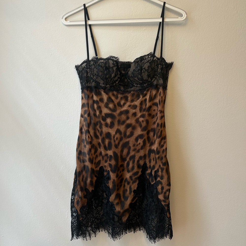 NBD Sheer Leopard Mini Dress